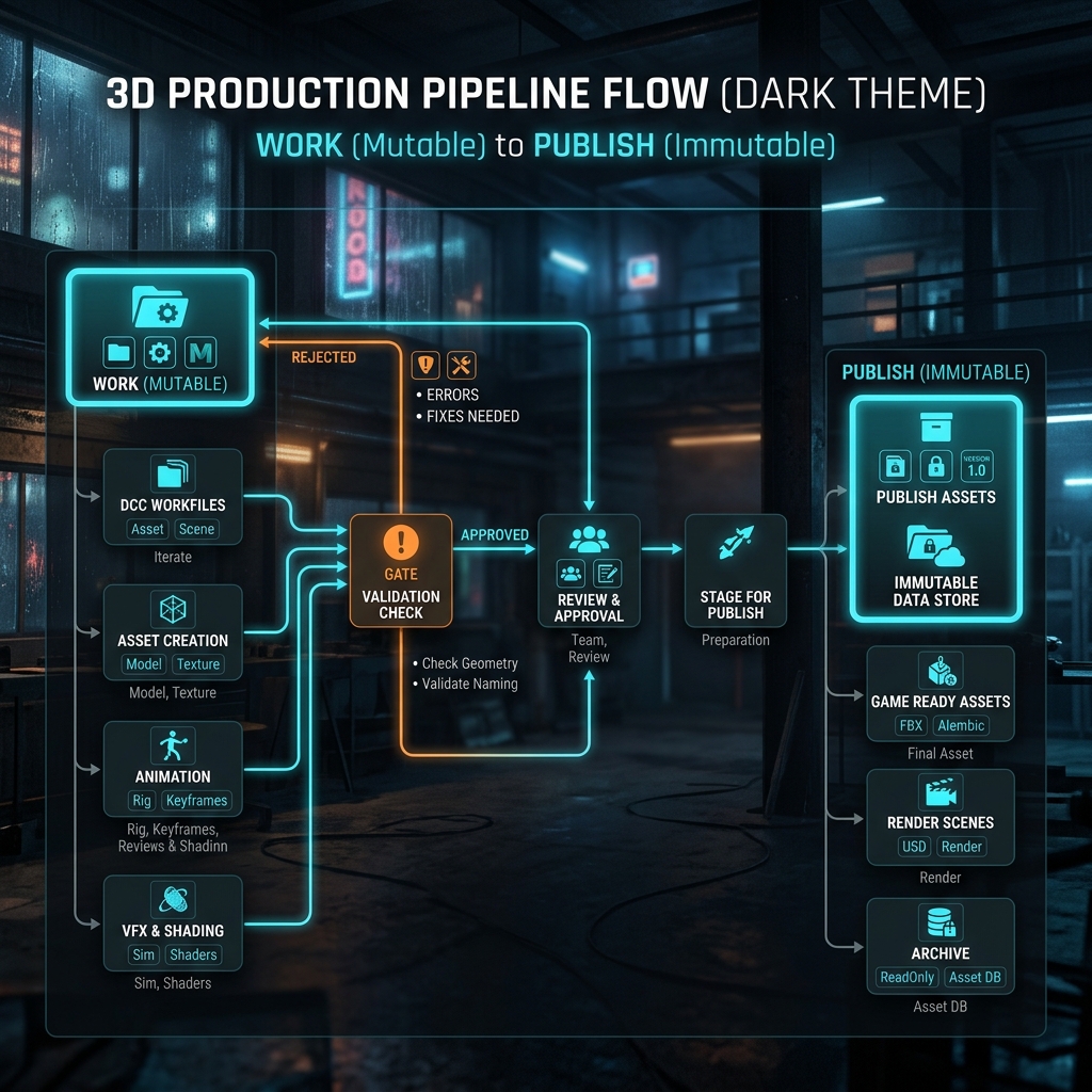 Neo-Noir Interior Pipeline